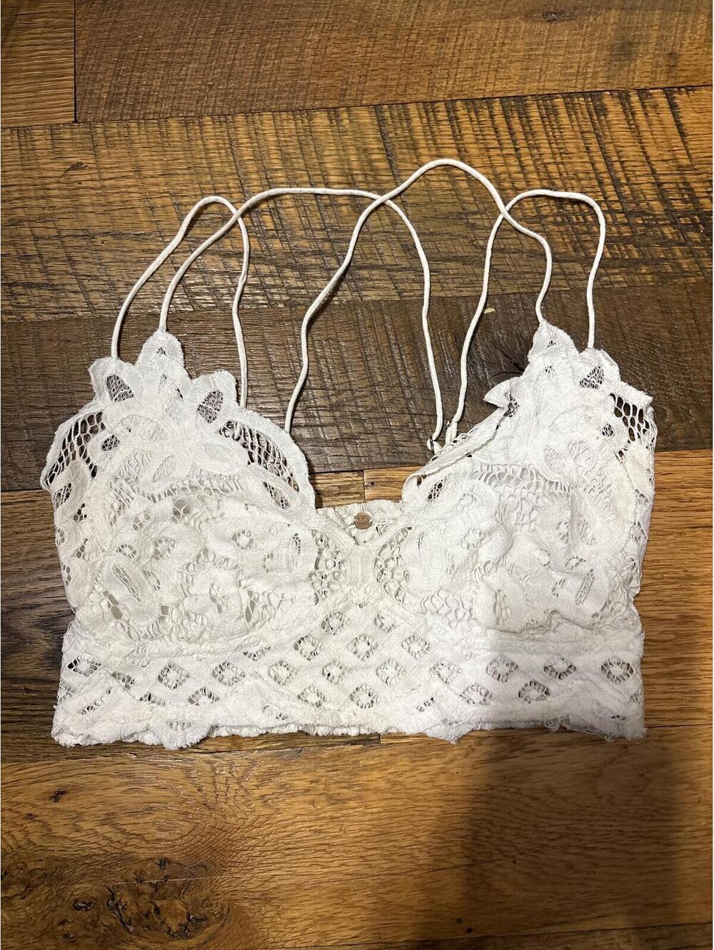 Free people lace bralette l white